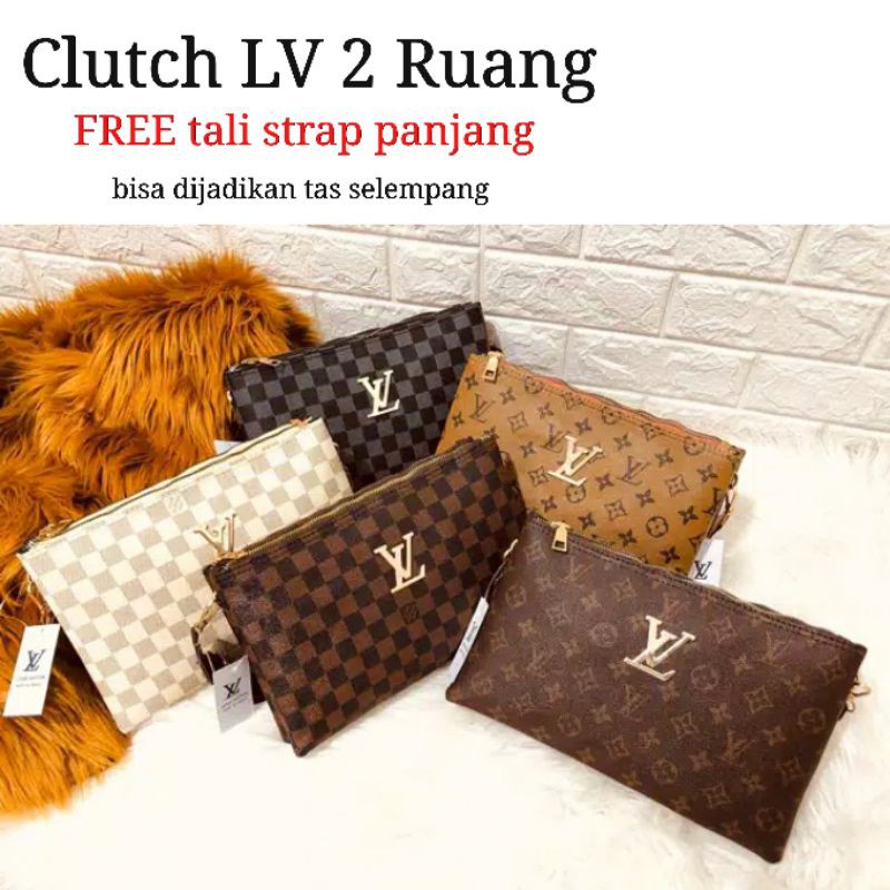 tas wanita tas import tas selempang LV MINI CLUTCH/LV DOMPET 2