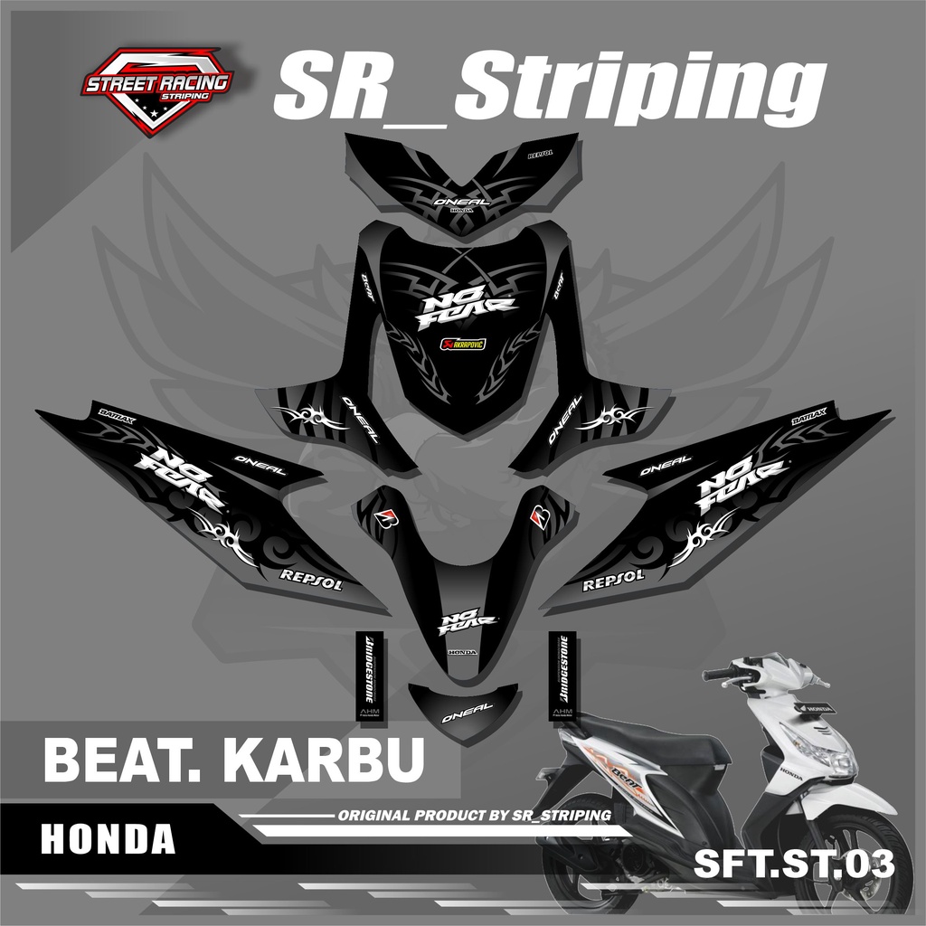 Jual Decal Full Body Beat Karbu Sticker Decal Beat Karbu Motif Racing Sfl Sr Shopee