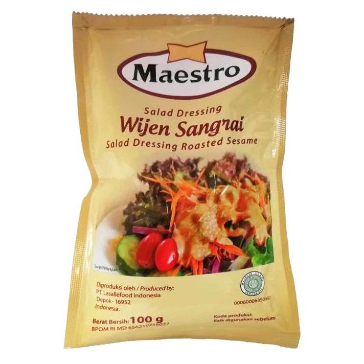 Jual Maestro Wijen Sangrai Salad Dressing Roasted Sesame 100gr Shopee Indonesia