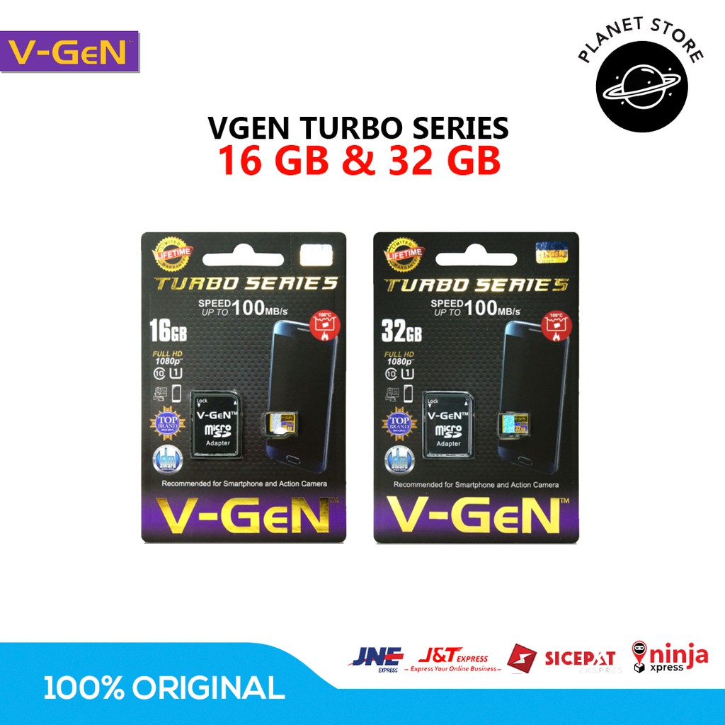 Jual Vgen Turbo 16gb/32gb Kartu Memori Turbo Series Murah Penyimpanan ...