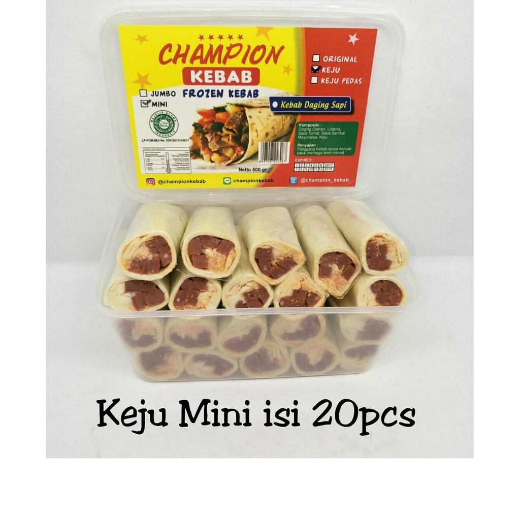 Jual KEBAB FROZEN SAPI KEJU MINI ISI 20PCS. | Shopee Indonesia