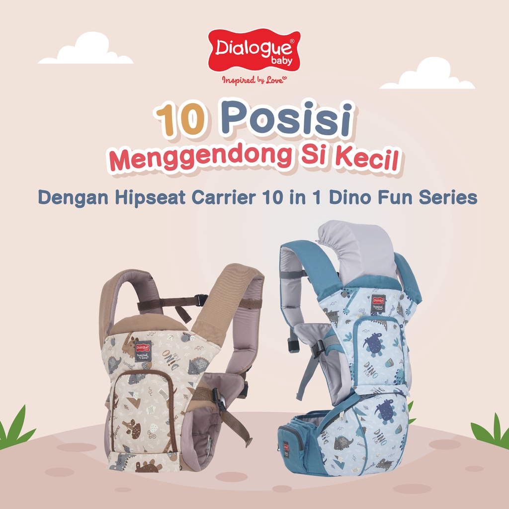 Jual Dialogue Baby Hipseat Carrier 10in1 Position Dino Fun Series Dgg