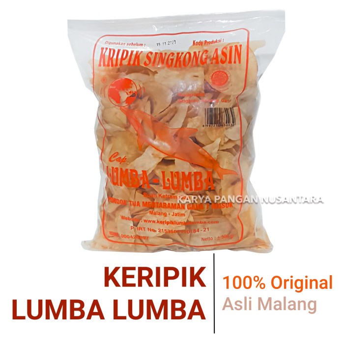 Jual Kripik Singkong Lumba Lumba Original Keripik Singkong Manis 500