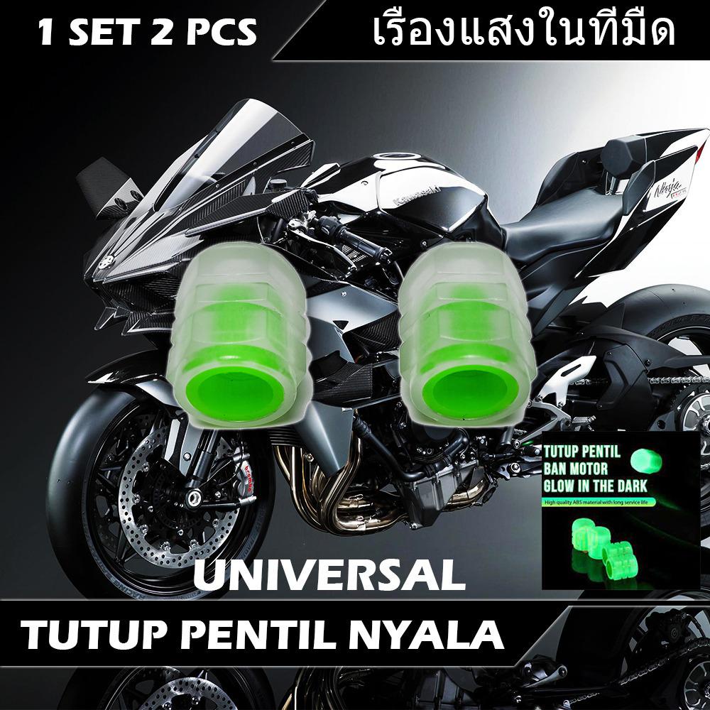 tutup pentil lampu tutup pentil nyala warna variasi universal semua motor green