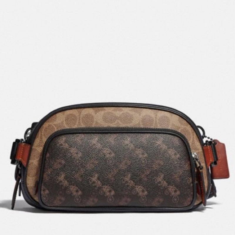 Coach C1063 Hitch Belt Bag In Signature Canvas With Horse And Carriage  Print - ORIGINAL 100%