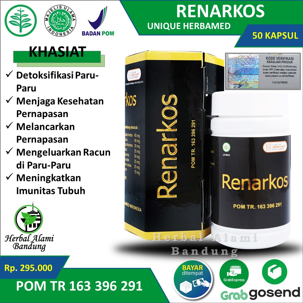 Jual RENARKOS Herbamed Obat Herbal Detoksifikasi Paru Paru Mengatasi