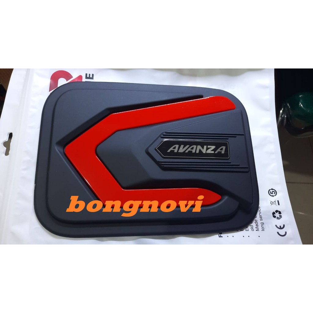 Jual Tank Cover Tutup Bensin All New Avanza Hitam Dop List Merah Shopee Indonesia