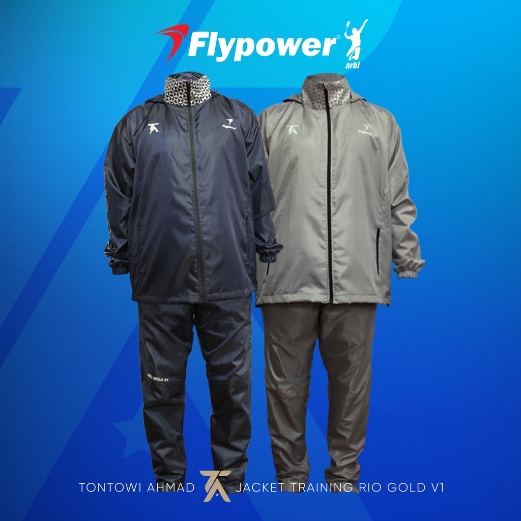 Jual Flypower Rio Gold Training Jacket Tontowi Ahmad Series | Shopee ...