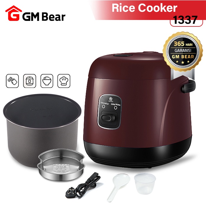 Jual GM Bear Rice Cooker Mini 0.8 Liter 1337 - Belva Penanank Nasi Mini ...
