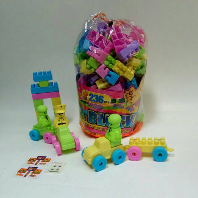 Jual Mr. Block Bricks Bongkar Pasang Edukasi 236 206 pcs Balok Edukatif ...