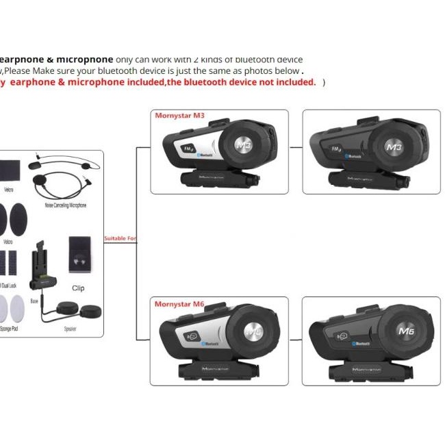 Jual Model terbaru MORNYSTAR M3 M6 HEADSET AKSESORIS INTERCOM