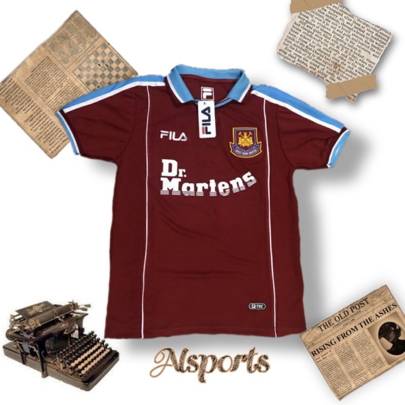 Jual JERSEY BOLA RETRO WEST HAM UNITED DR MERTENS HOME 1999 / 2001 ...