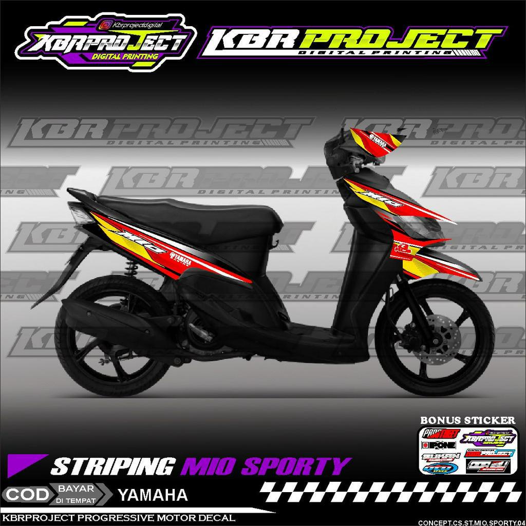 Jual MIO SPORTY STIKER STRIPING LIS VARIASI MOTOR YAMAHA RACING 04 ...