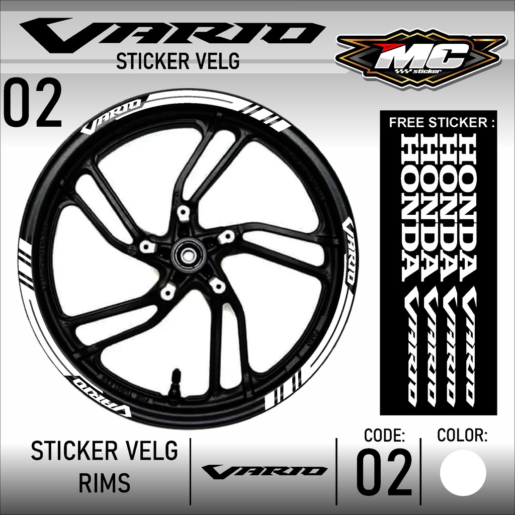 Jual Cutting Sticker Vario - Aksesoris Motor Stiker Lis Velg Honda