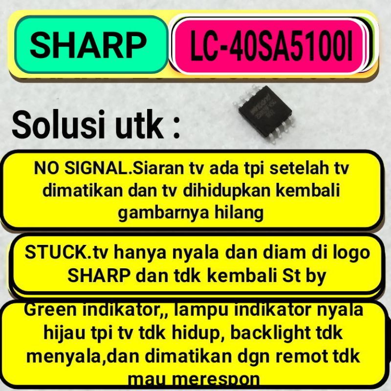 Jual IC eprom memory Sharp lc-40sa5100i lc-40sa51001 | Shopee Indonesia