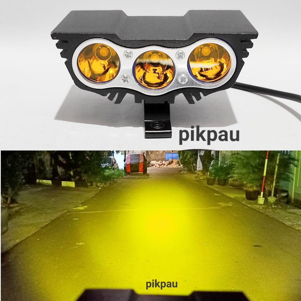 Jual Lampu Tembak Sorot Owl Kuning Cree 3 Mata 30watt Ultra Rare 12 Volt 80 Volt 3 Mode Lampu 