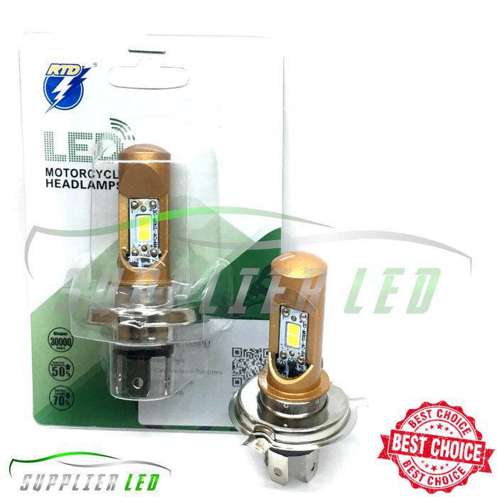Jual Lampu Utama LED Motor 2 Titik Mata RTD M11L Socket H4 AC DC ...