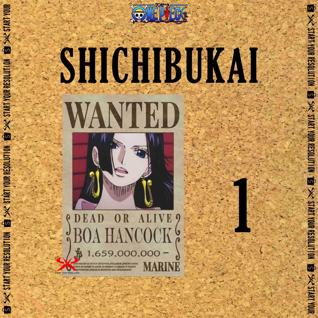 Jual Poster Anime And Manga Wanted One Piece Bounty Ouka Shichibukai Boa Hancock Buggy