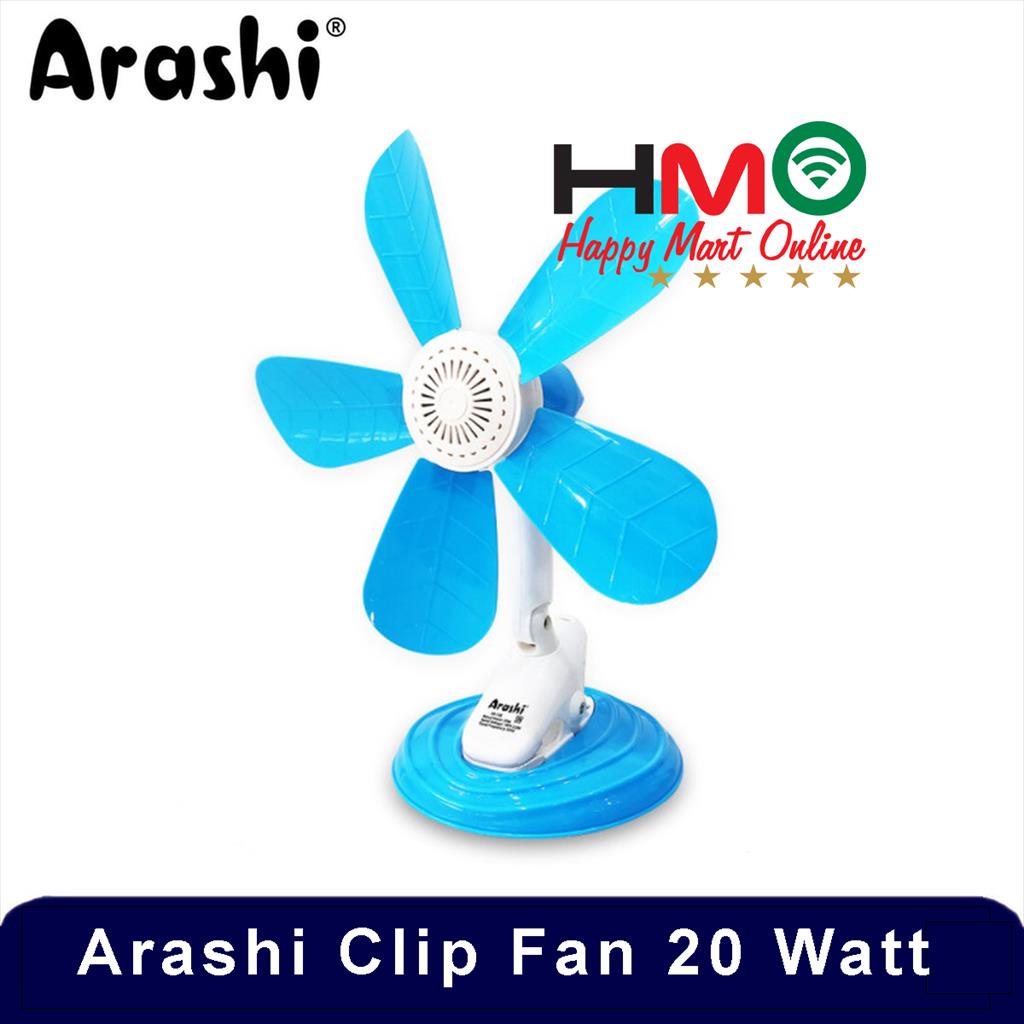 Jual Arashi Kipas Angin Jepit 20W 3 In 1 Kipas Meja Dinding Arashi Clip ...