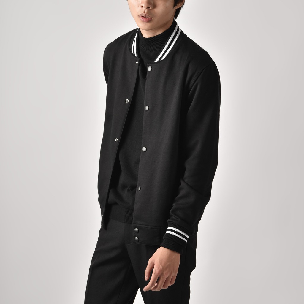 Jual Prepp Studio Ivy Varsity Jacket Black | Shopee Indonesia