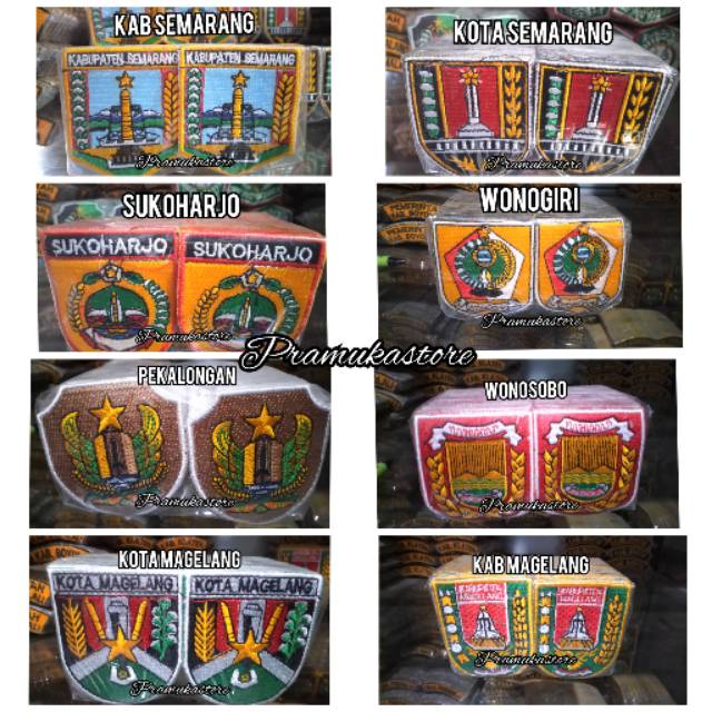 Jual 100 biji logo kabupaten dan kota Semarang / Logo Sukoharjo Bordir ...