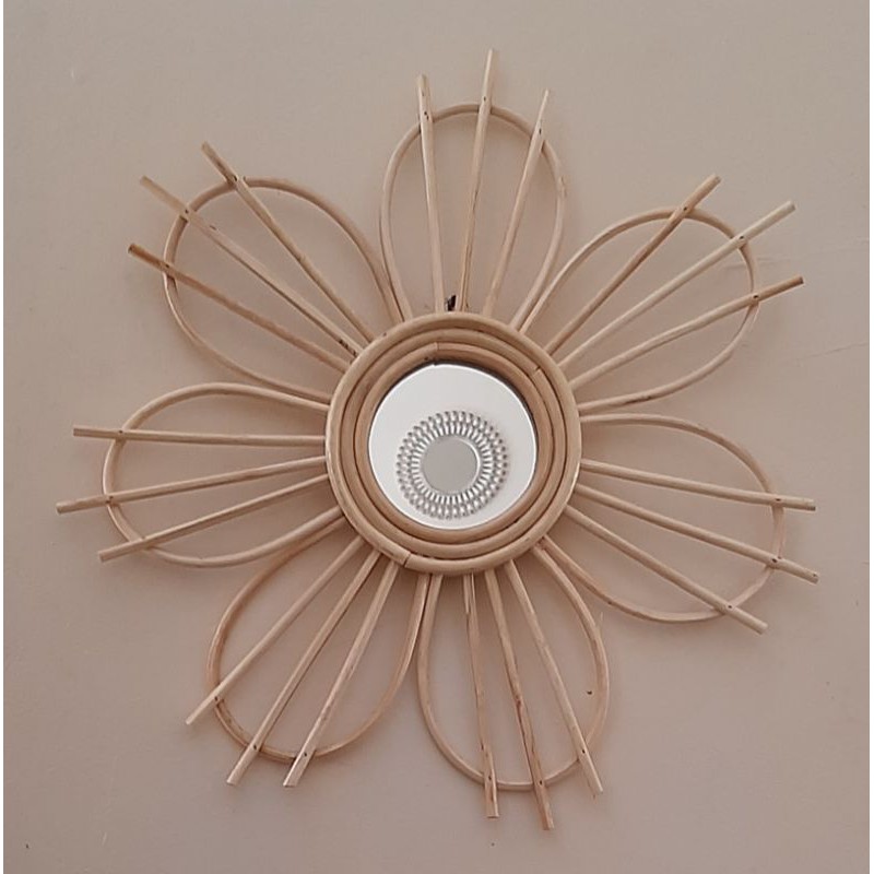 Jual Hiasan Dinding Rotan diameter 60cm ,cermin 20cm | Shopee Indonesia