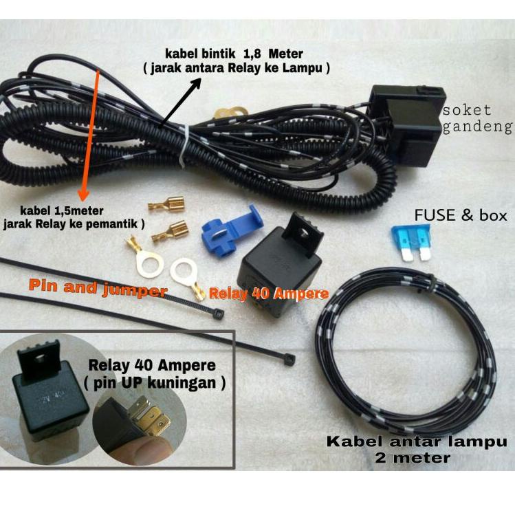 Jual Ich Kabel Set Relay Lampu Kabut Foglamp Fog Lamp Relay Sett Lampu Drl Led Sorot Tembak