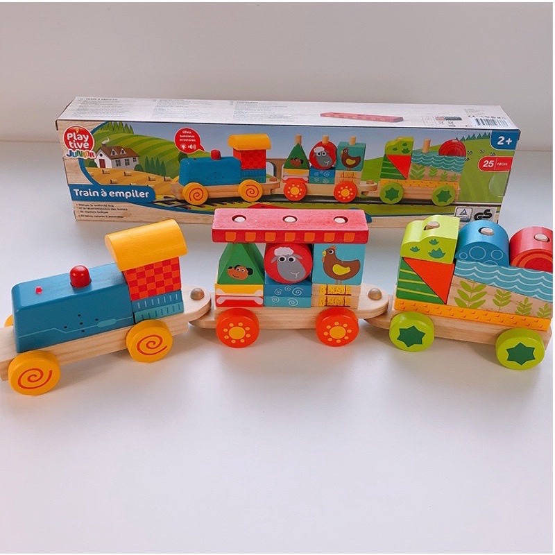 Jual Playtive Junior Wooden Stacking Train Shopee Indonesia