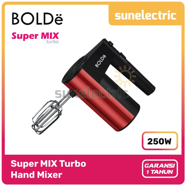 Jual BOLDe Super Mix Turbo Hand Mixer Dilengkapi 5 Speed Button Daya