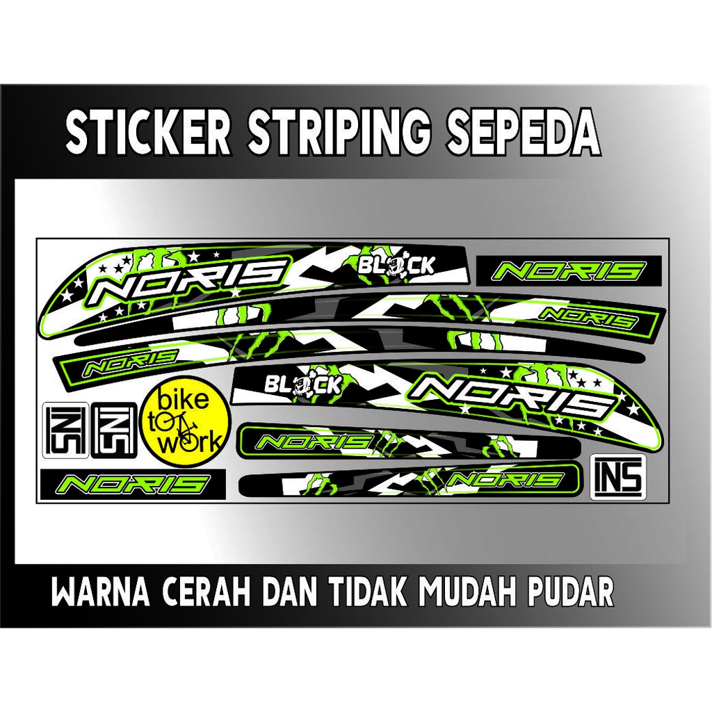 Jual All Sticker Striping Variasi Loks Custom Stiker Sepeda Lipat Noris Shopee Indonesia