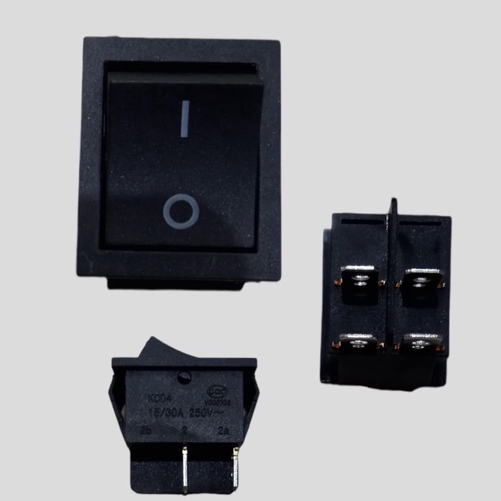 Jual PROMO!!! Rocker Switch Power Saklar Hitam 4 Pin Kotak Besar ON-OFF ...
