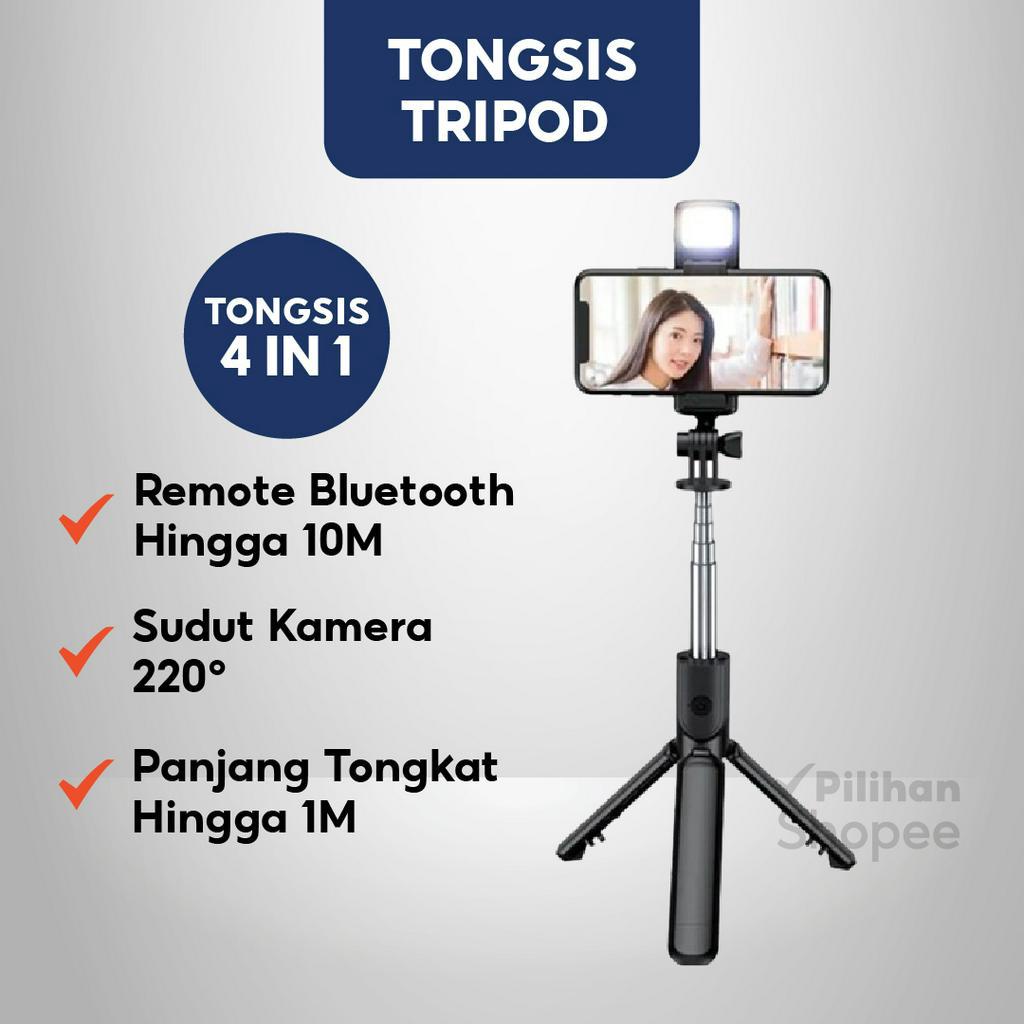 Jual Tongsis Tripod Selfie Stick Remote Action Cam Bluetooth Tongsis ...