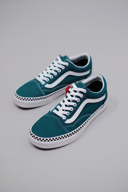 Jual Vans Oldskool Checker Foxing Quetzal Green Shopee Indonesia