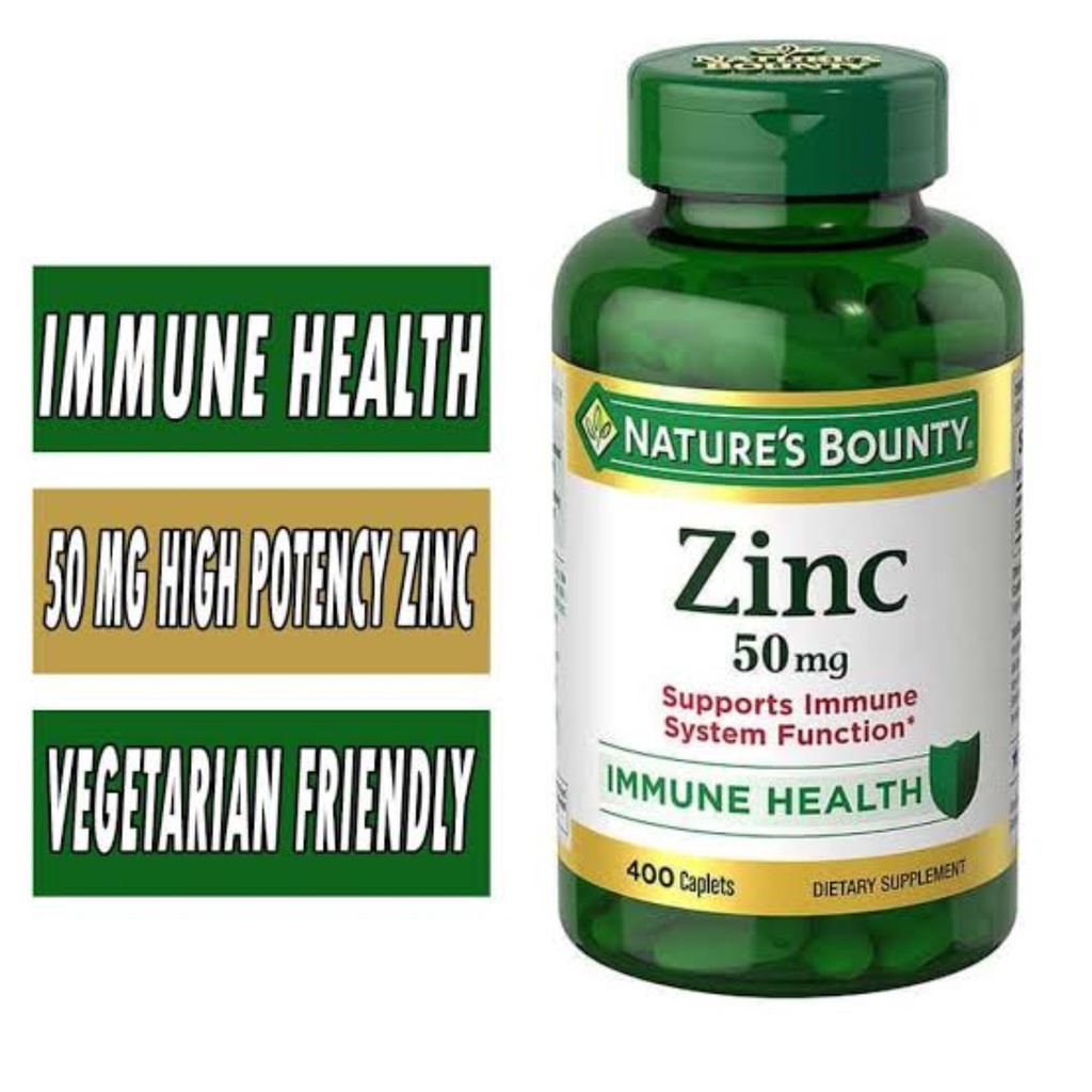 Jual Natur's Bounty Zinc 50mg Support Immune System Function (400