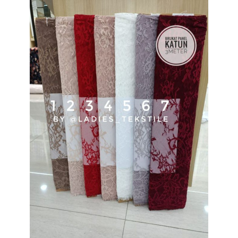 Jual KAIN BRUKAT PANEL SEMI FRANCIS KATUN ( 3meter ×1,5m ) | Shopee ...