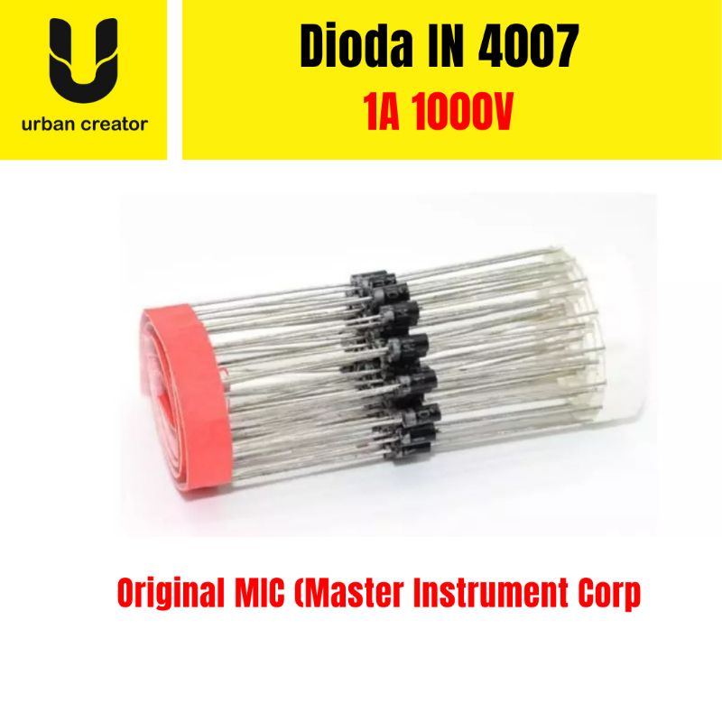Jual Dioda IN4007 1000V Original MIC (Master Instrument Corp) | Shopee ...