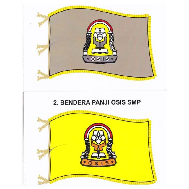 Jual Bendera Panji Osis Smp Ukuran 80x110 Cm Sablon 2 Sisi Shopee