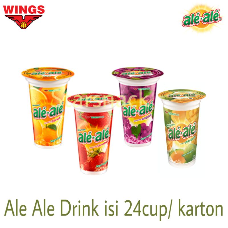 Jual Ale Ale Strawberry/Jeruk Minuman 190ml karton | Shopee Indonesia
