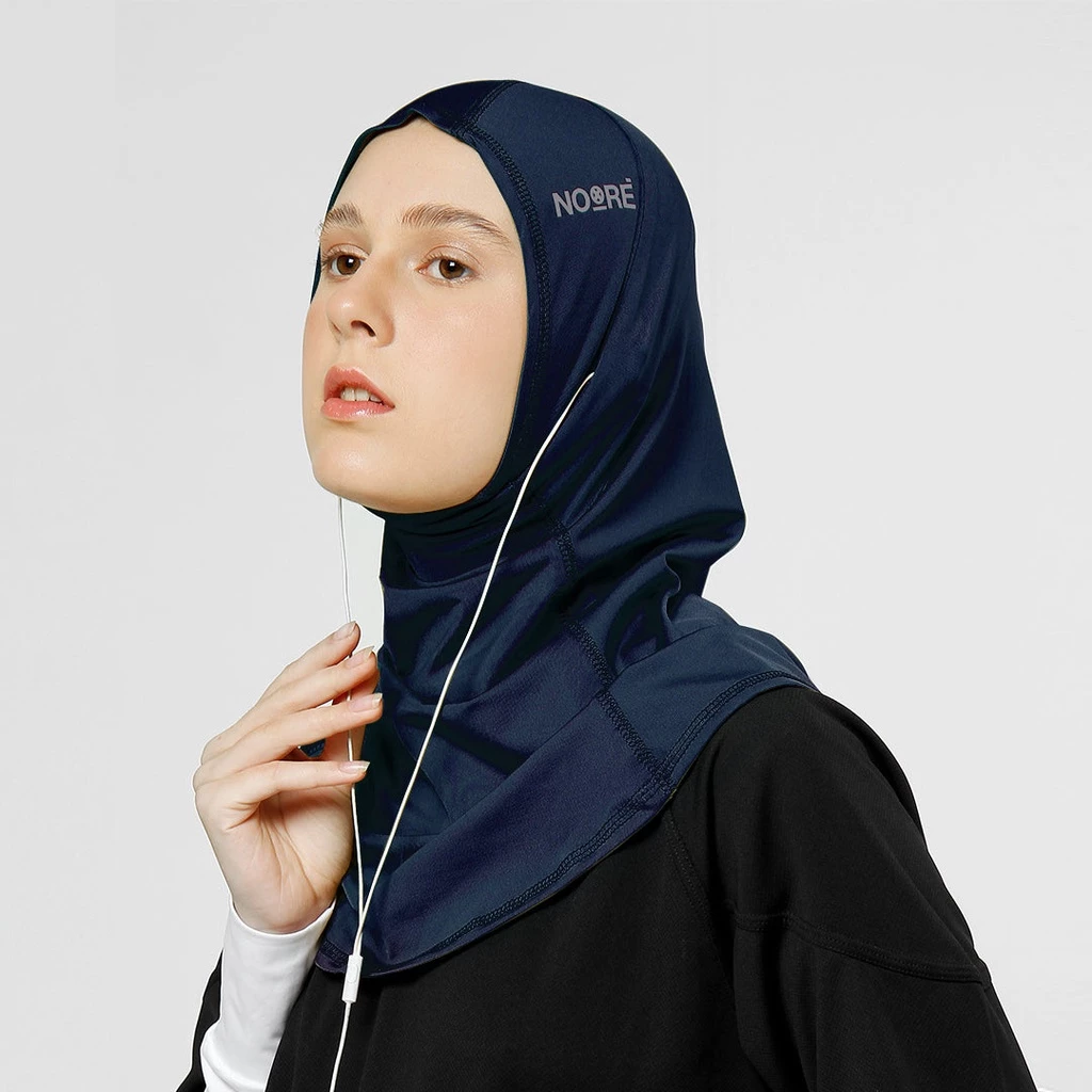 Earphone Seoulina Navy untuk Jilbab Olahraga dan Aktivitas Sehari-hari
