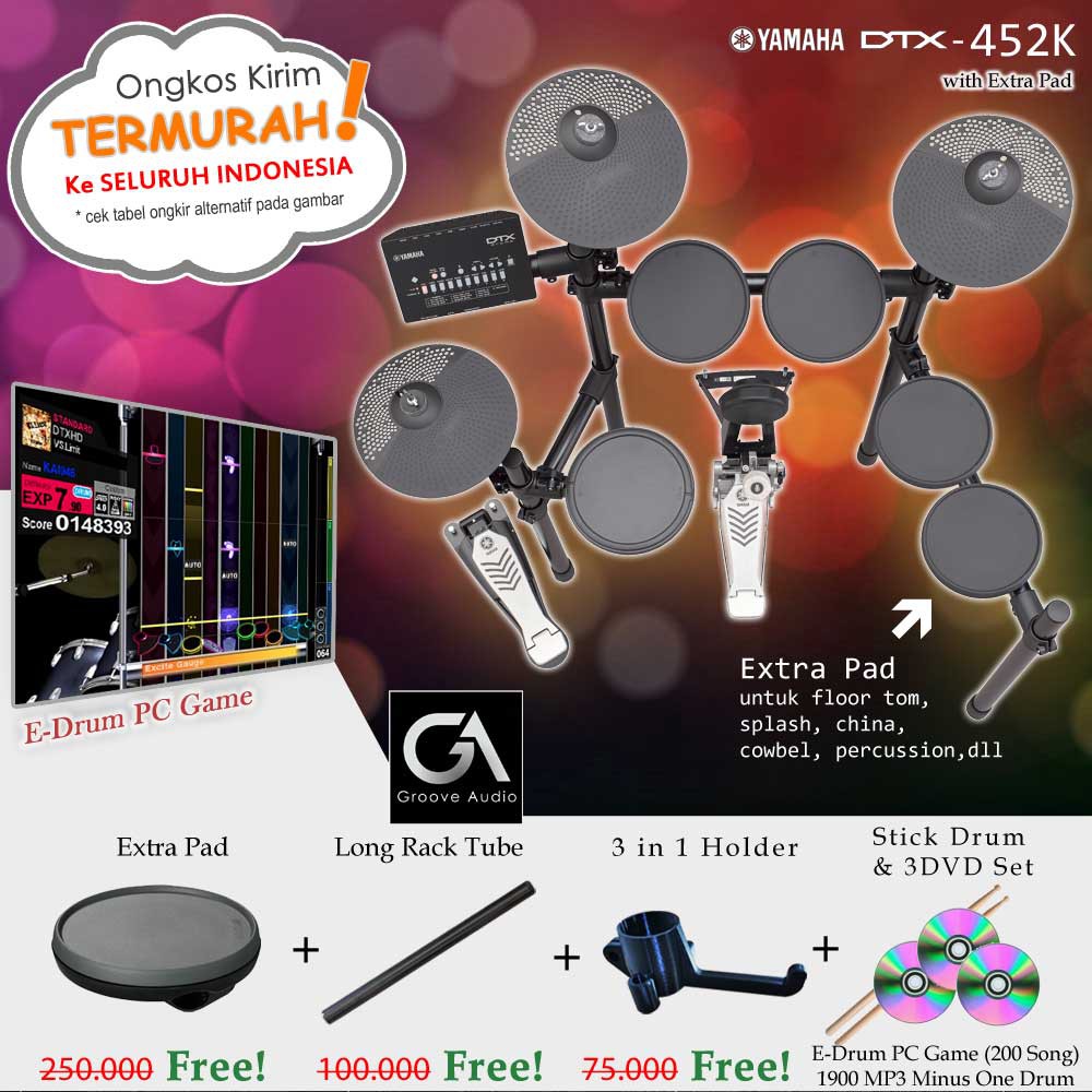 Drum elektrik online yamaha dtx 452k