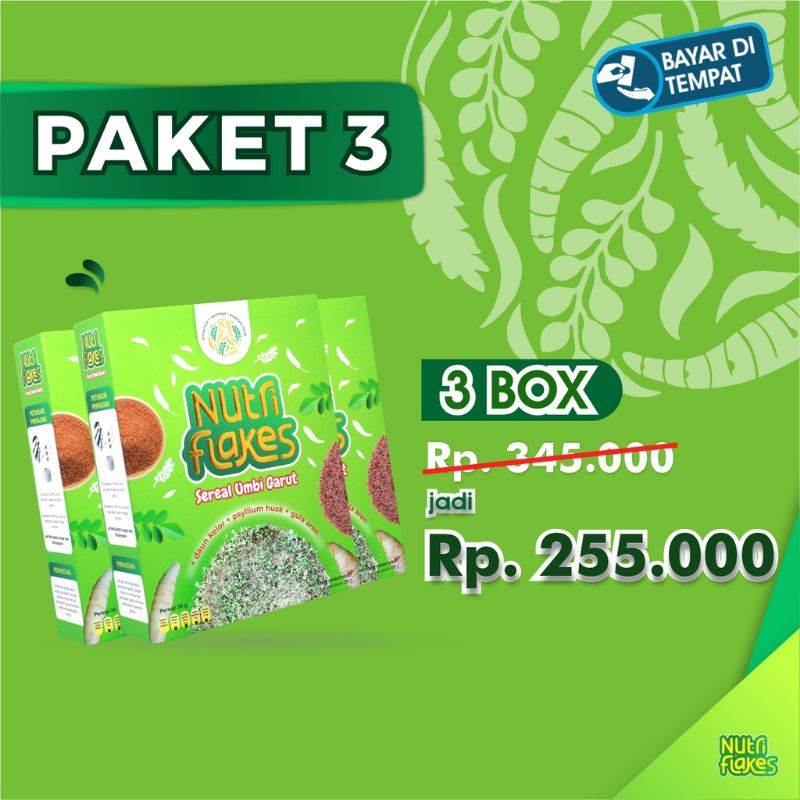 Jual Nutriflakes Sereal Sereal Umbi Garut Dan Daun Kelor Atasi Asam Lambung Shopee Indonesia 8006