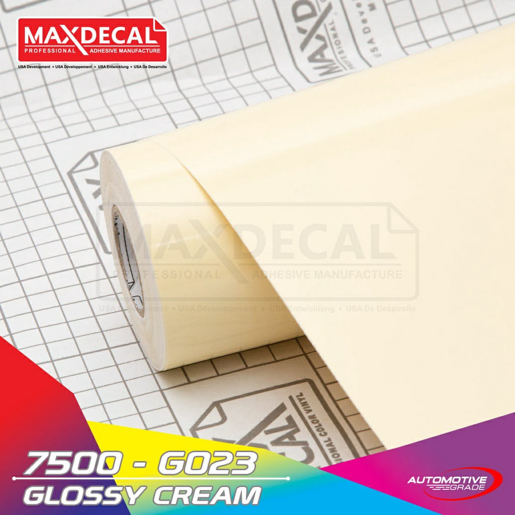 Jual Sticker Max Decal 7500 G023 Glossy Cream Skotlet Sticker Vinyl