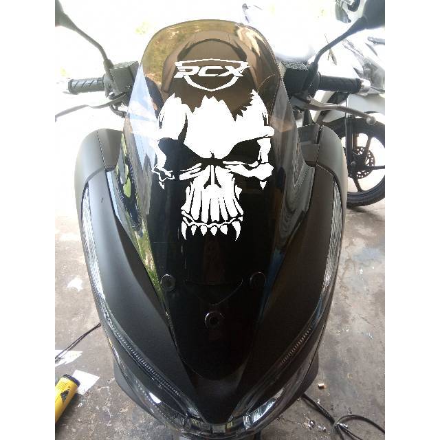 Jual Sticker visor, sticker pcx, skotlet pcx, stiker pcx depan | Shopee