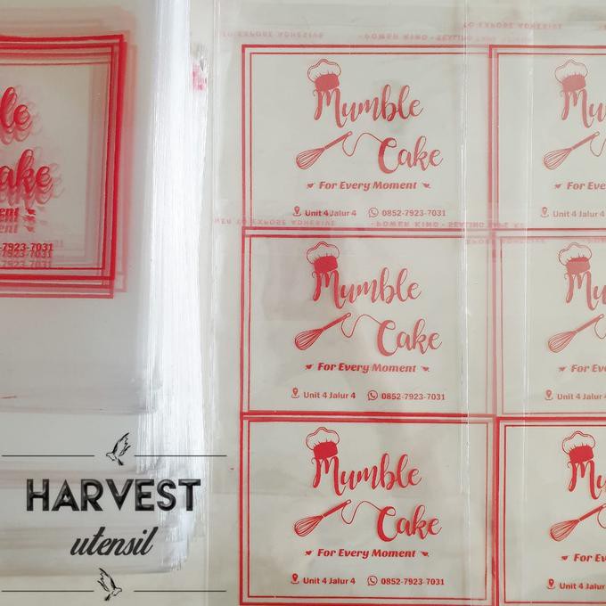 Jual SABLON PLASTIK OPP SEAL ROTI/DONAT SABLON 1 WARNA UK 13X13CM ...
