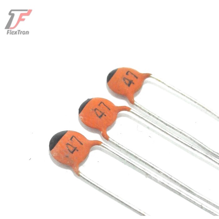 100x Condensatori Ceramici 47pF 50V – Nuovi, Lotto Da 100 Pezzi