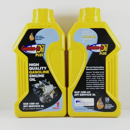Jual Oli Mesin Daihatsu Astra Genuine R Oil Plus SAE 10W 40 SL (1L ...