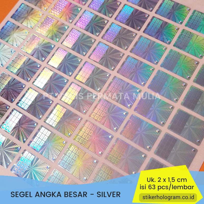 Jual Stiker Garansi Hologram Segel Angka Warna Silver Besar Kecil ...