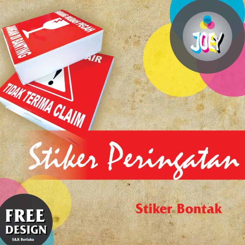 Jual Stiker Peringatan ( FREE CUSTOM ) | Shopee Indonesia