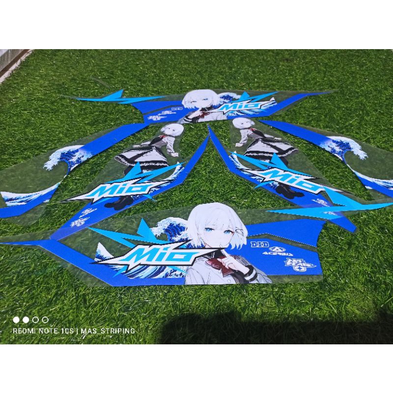 Jual striping sticker custame anime transparan/bisa request gambar