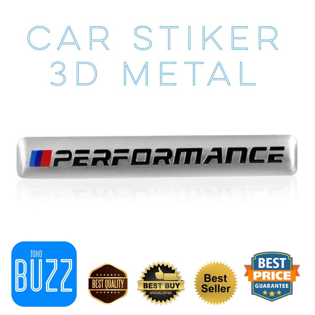 Jual STIKER EMBLEM METAL Mobil Motor Logo M Power PERFORMANCE BMW Metal ...